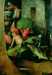 Das Jüngste Gericht (Altarbild): Detail des Fasses